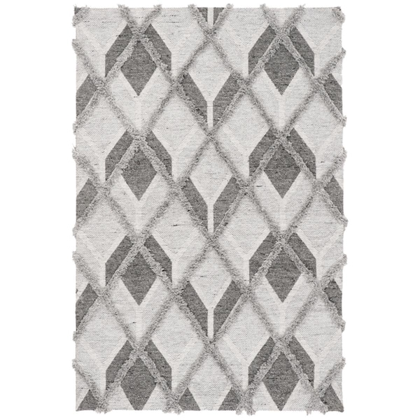 Safavieh 5 x 8 ft. Marbella Rectangle Hand Loomed Rug Grey & Charcoal MRB602F-5 - main